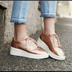 New Women’s Nike Air Jordan 1 Lifted Rose Gold 8